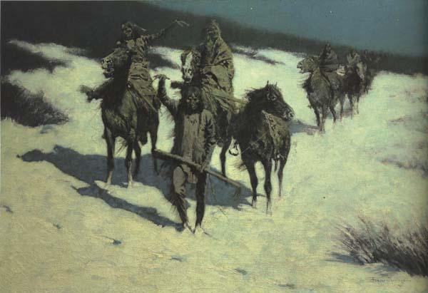 Frederic Remington Trail of the Shod Horse (mk43) France oil painting art